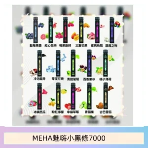 MEHA XBAR 魅嗨 小黑條7000口 拋棄式電子煙·續航持久