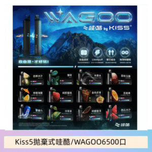 WAGOO哇酷Kiss5 6500口拋棄式 | 自由混搭雙口味 | 雙芯組合